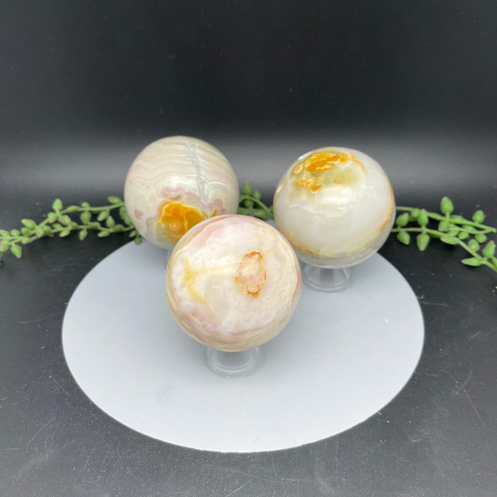 Banded Calcite Spheres - Natural Collective LLC