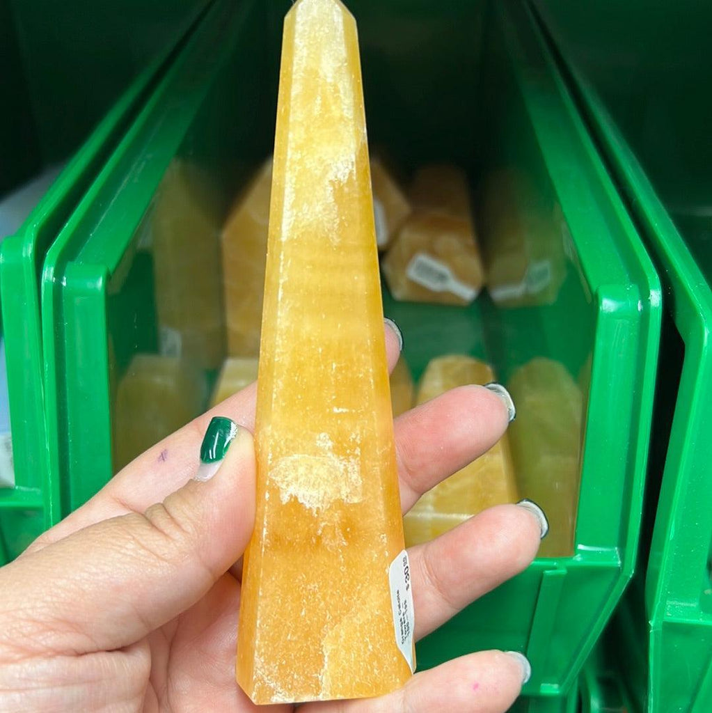 Orange Calcite Towers - Natural Collective LLC