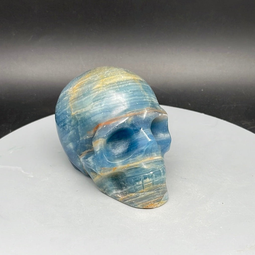Blue Onyx Skull - Natural Collective LLC