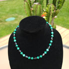 Malachite hematite necklace