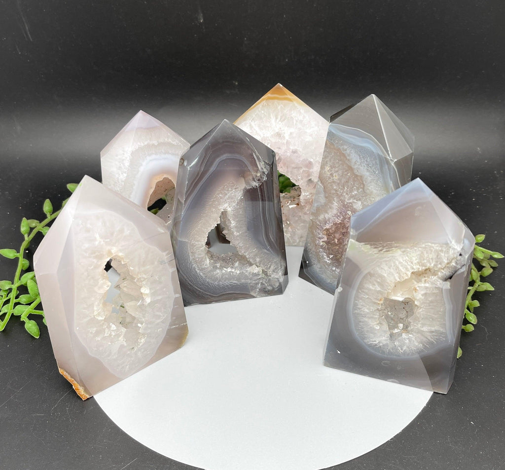 Agate Geode Towers - With Druzy - Natural Collective LLC