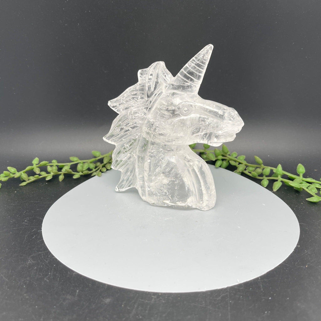 Clear Quartz Unicorn Head - 0.455 kg. - Natural Collective LLC