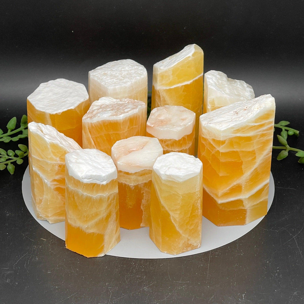 Honeycomb Calcite Cylinder Freeform - Natural Collective LLC