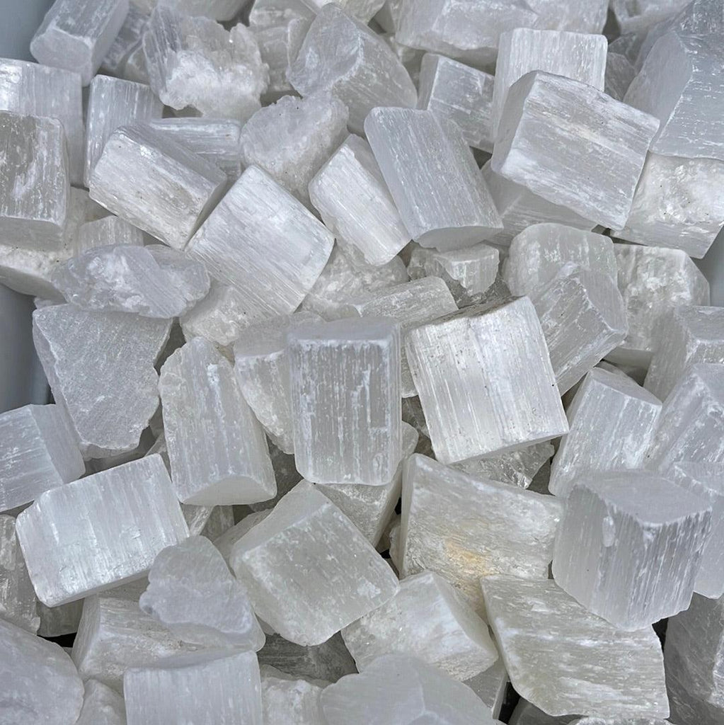 Selenite Griding Roughs (Bag of 10) - Natural Collective LLC