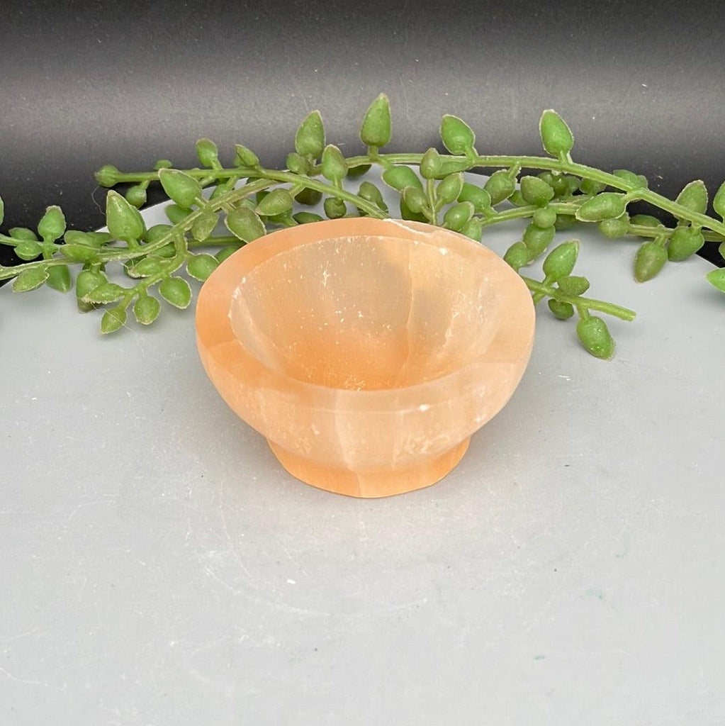 6 cm Round Orange Selenite Bowls - Natural Collective LLC