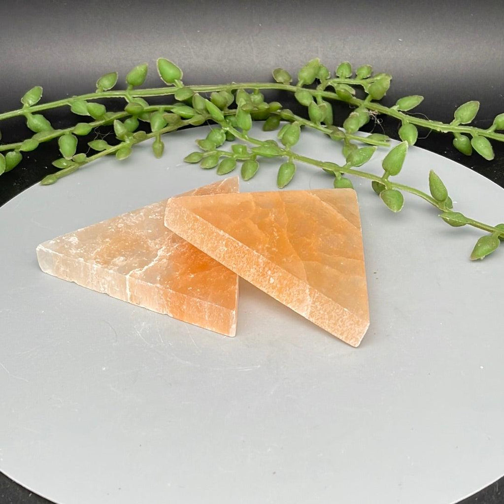 7 cm Orange Selenite Triangles - Natural Collective LLC