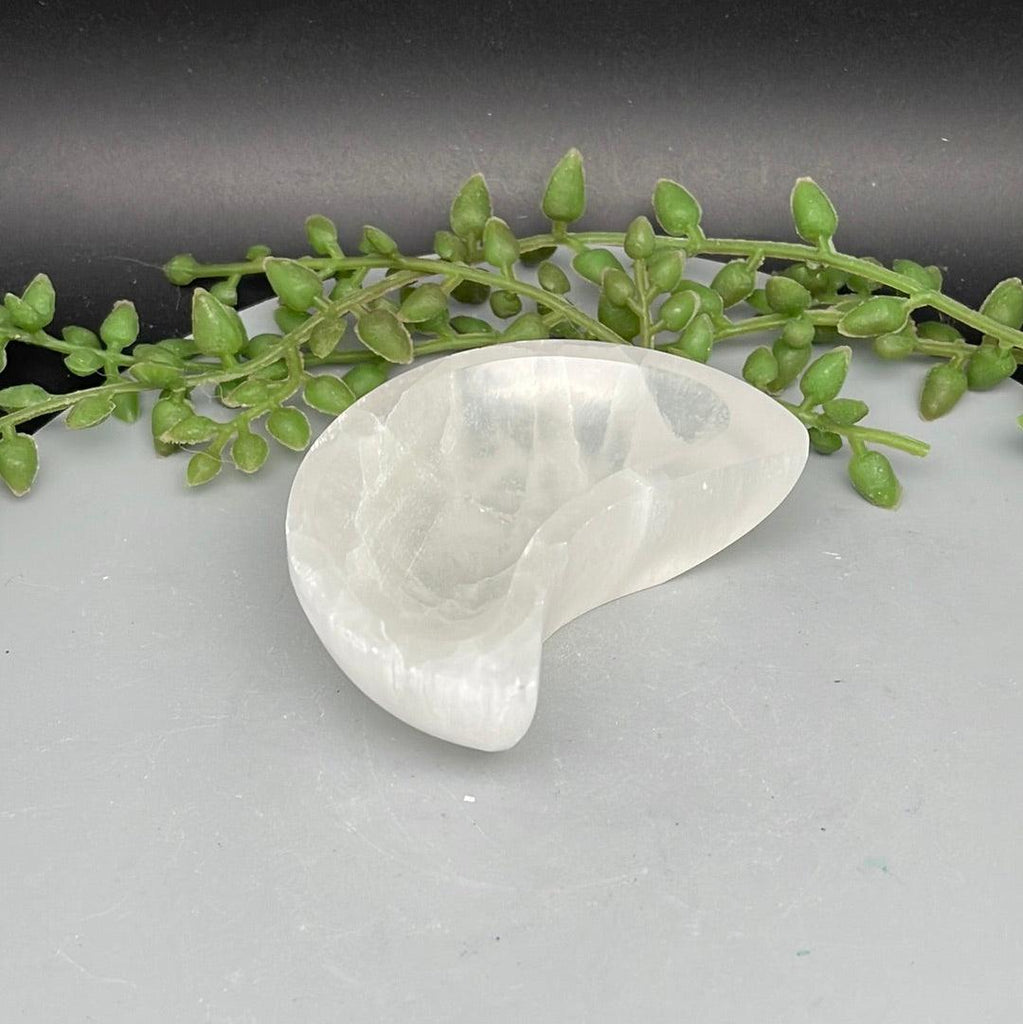 6 cm Selenite Crescent Moon Bowls - Natural Collective LLC