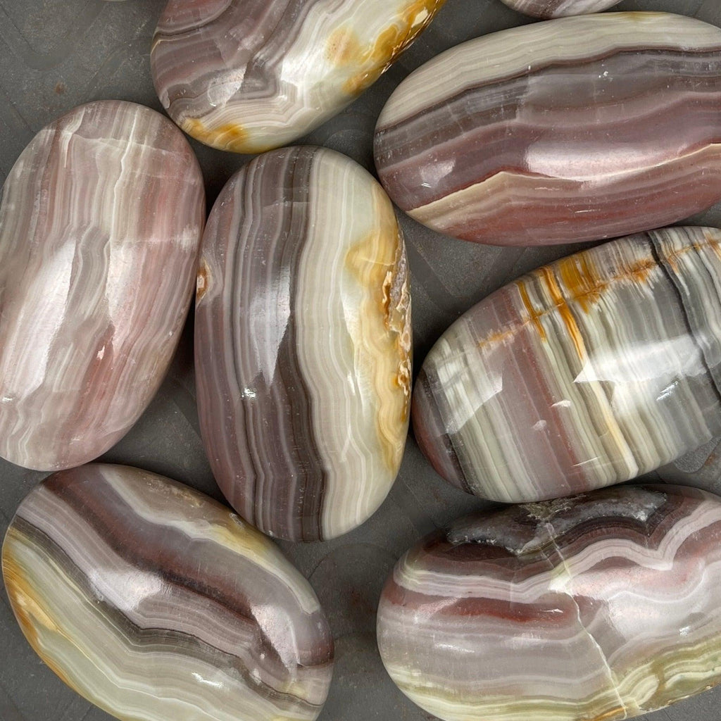 Pink Banded Calcite Palms - Natural Collective LLC