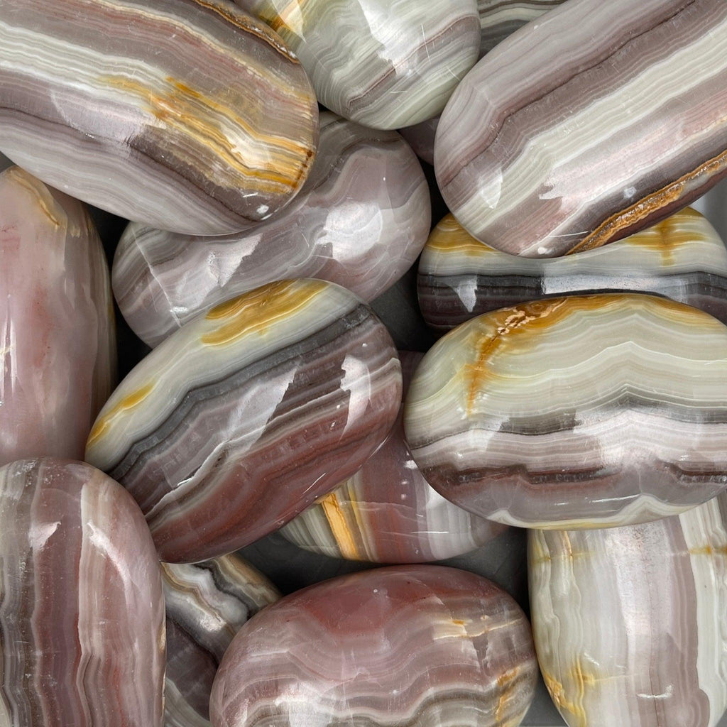 Pink Banded Calcite Palms - Natural Collective LLC
