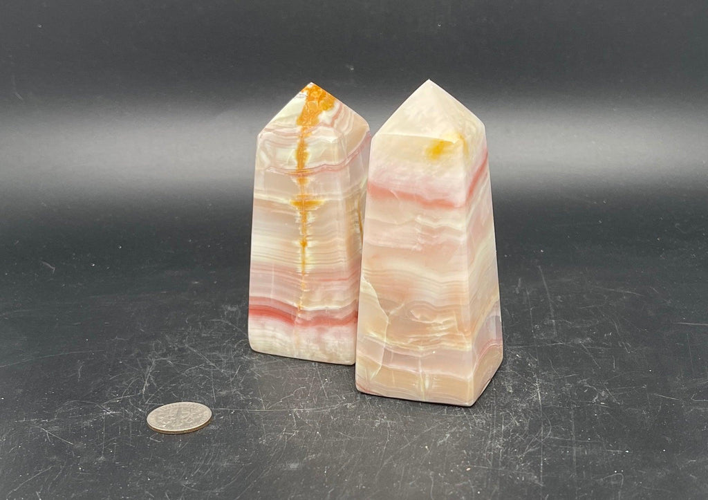 Pink Banded Calcite Towers - Natural Collective LLC