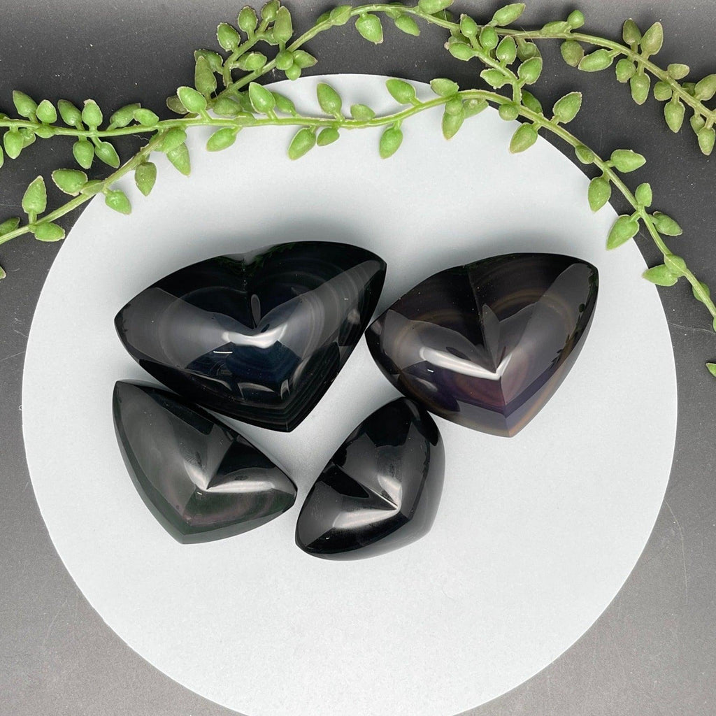 Rainbow Obsidian Hearts - Natural Collective LLC