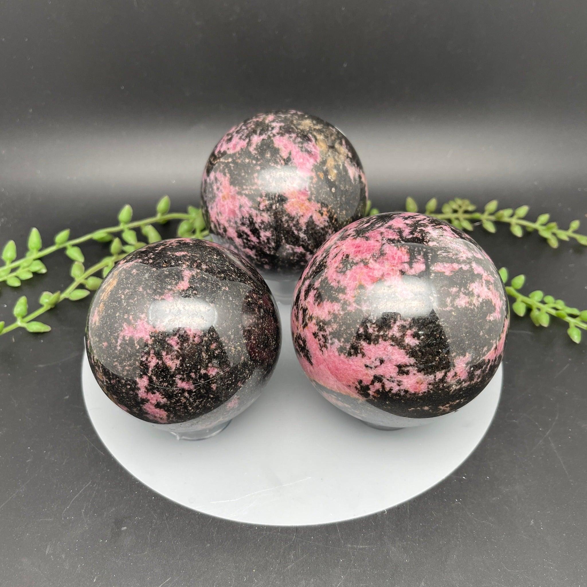 Rhodonite Spheres - Natural Collective LLC