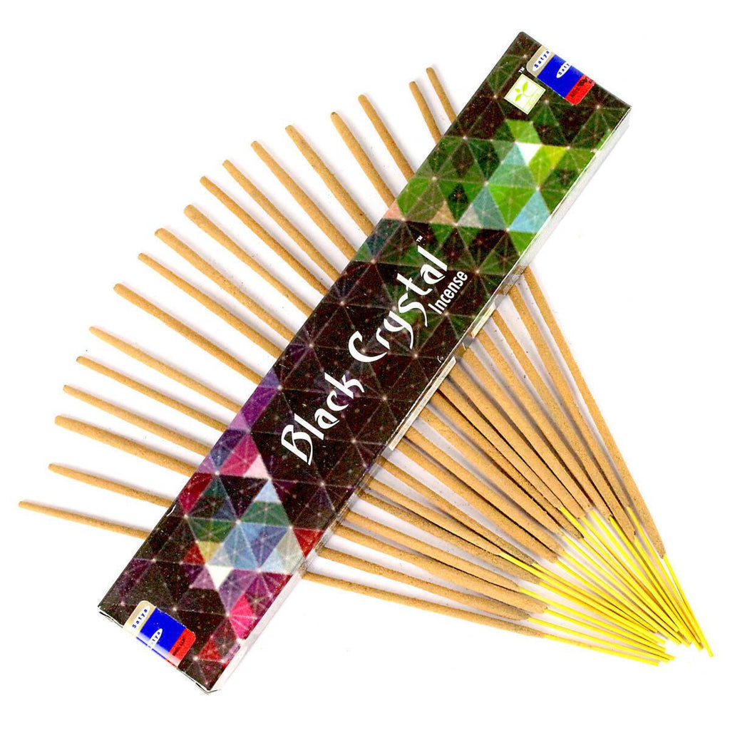 Satya - Black Crystal Incense Sticks - Natural Collective LLC