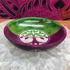Soapstone Colored Bowl - Tree of Life - 5x1 - Natural Collective LLC