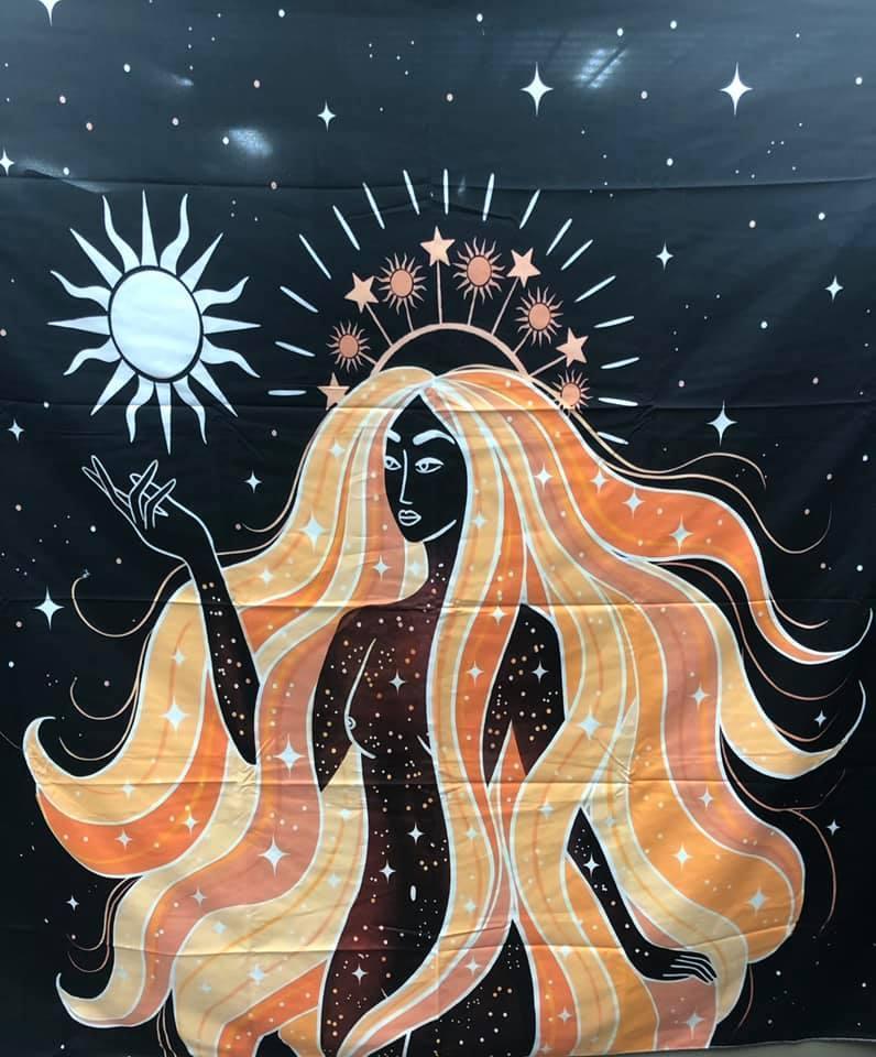 Tapestry - Golden Hair Girl - Sun 130 x 150 - Natural Collective LLC