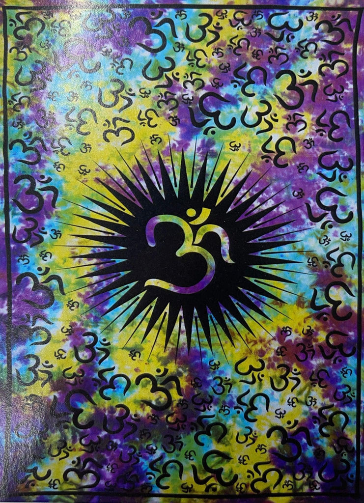 Tapestry - Om Tie & Die (53" x 86") - Natural Collective LLC