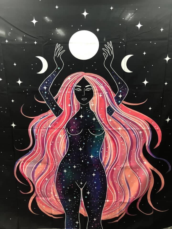 Tapestry - Star Girl  - Sun Moon- 130 x 150 - Natural Collective LLC