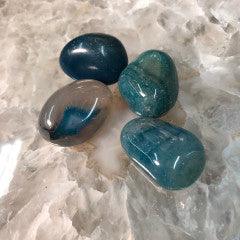 Blue Agate Tumbles - Natural Collective LLC