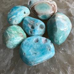 Blue Aragonite Tumbles - Natural Collective LLC