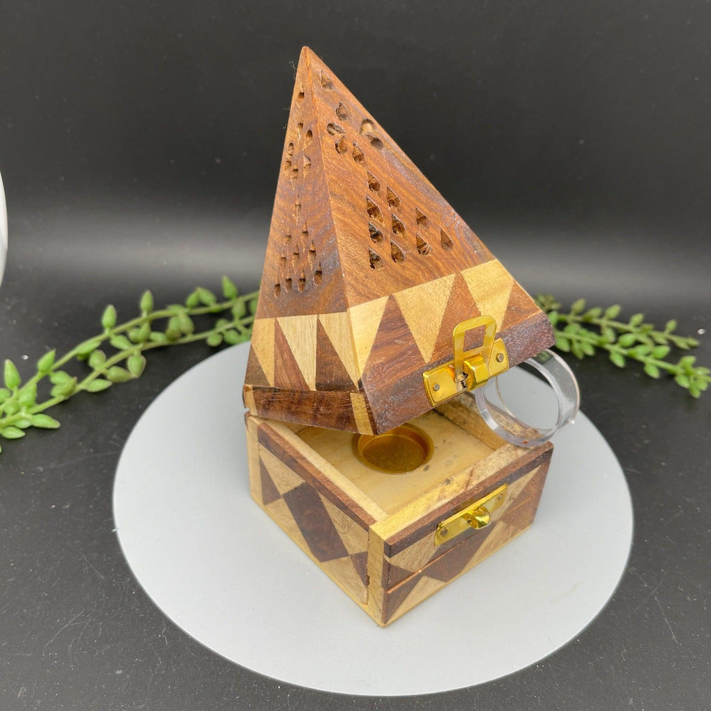 Two Tone Wood Cone Burner - Natural Collective LLC