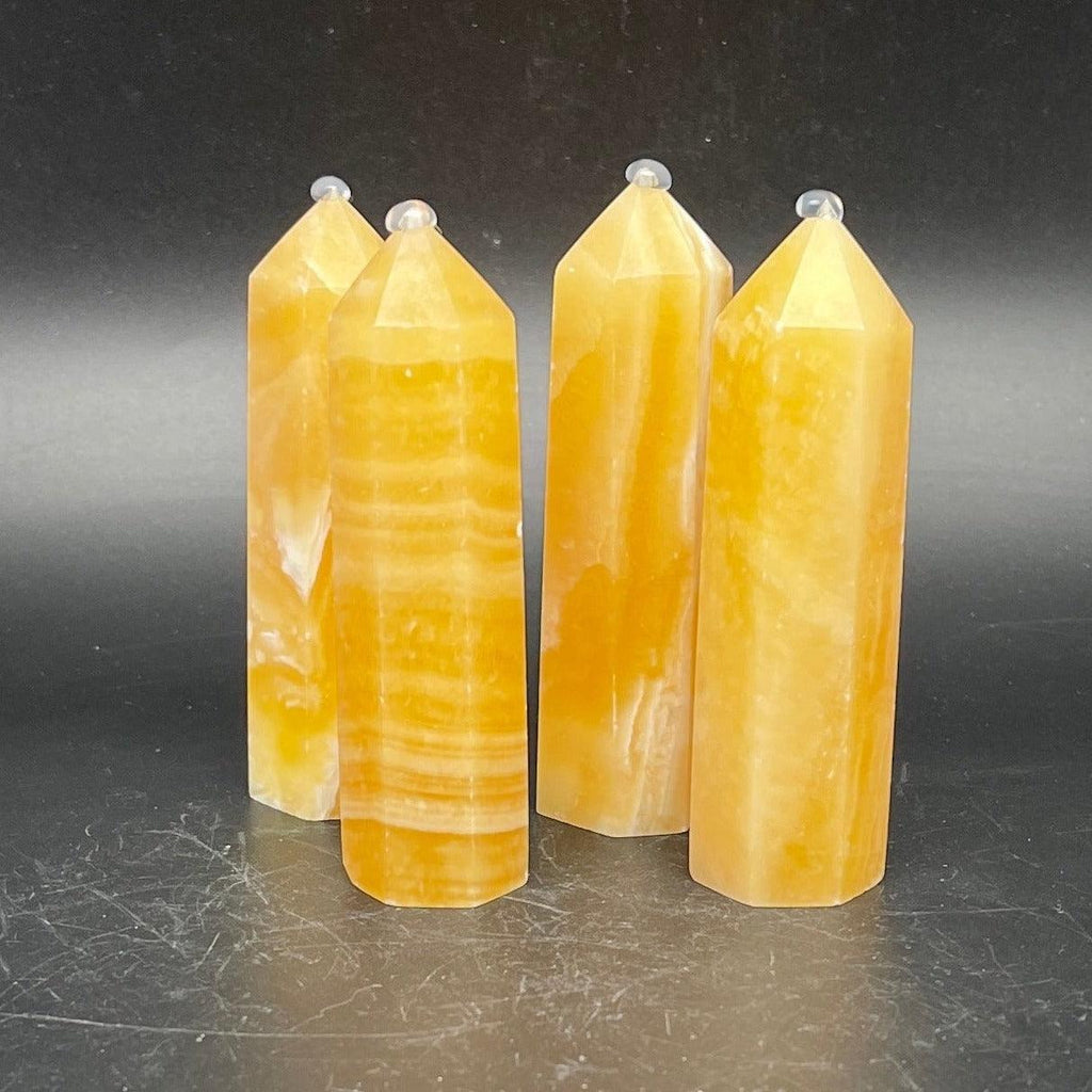 Yellow Calcite Towers - Natural Collective LLC