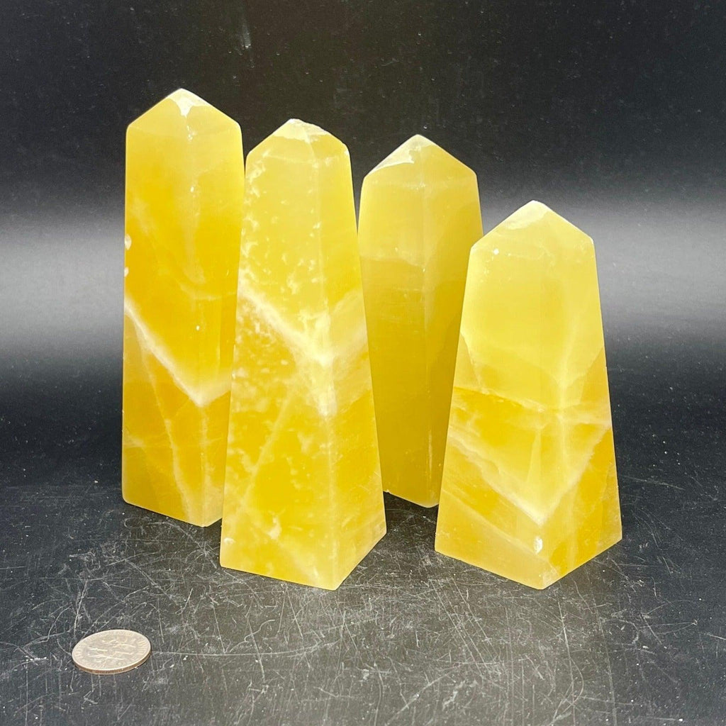 Yellow Calcite Towers - Natural Collective LLC