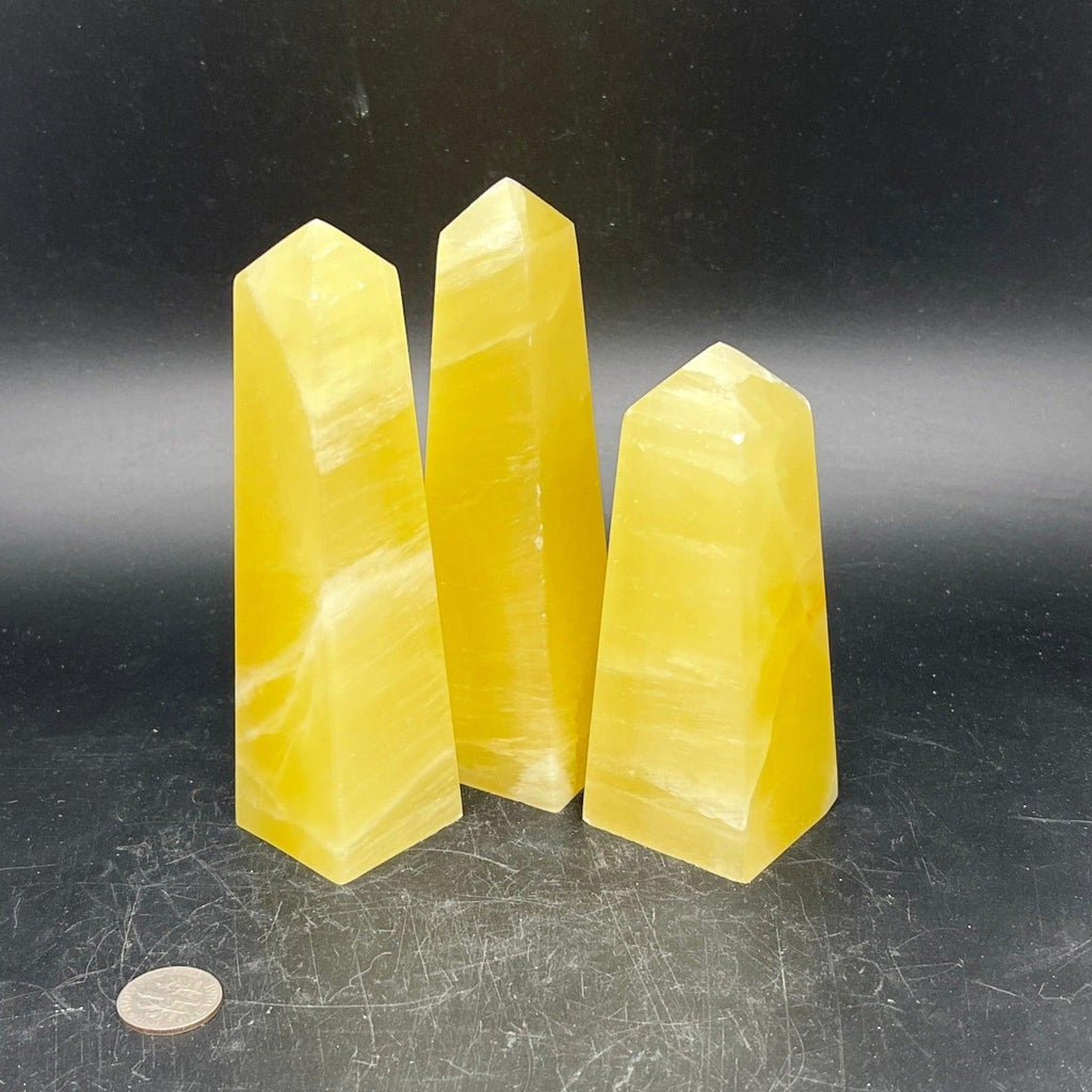 Yellow Calcite Towers - Natural Collective LLC