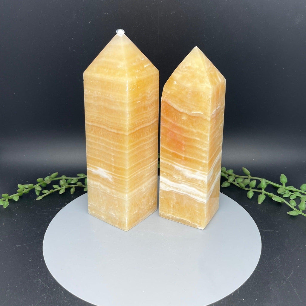 Yellow Calcite Towers - Natural Collective LLC