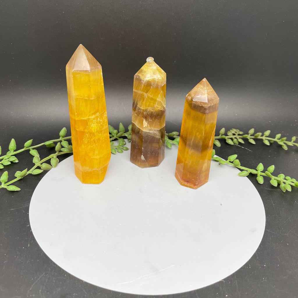 Yellow Fluorite Towers - Natural Collective LLC